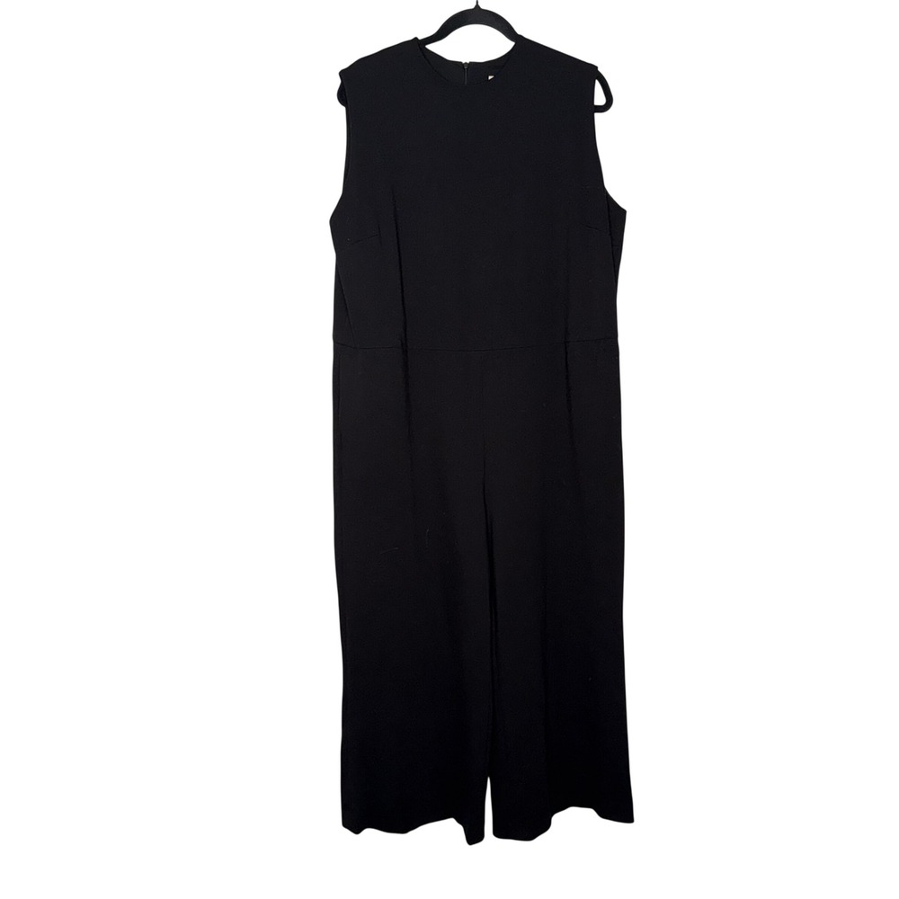 Roucha Sleeveless‎ Wide Leg Jumpsuit Womens Size C Black Excellent Minimalist